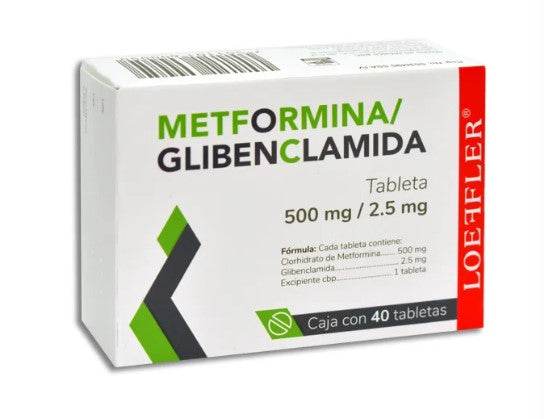 Metformina/Glibenclamida 500Mg/2.5Mg Con 40 Tabletas - WeCare Pharma