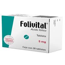 Folivital 5Mg Con 30 Tabletas (Acido Folico)