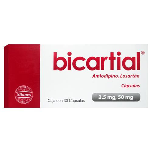 Bicartial 2.5Mg/50Mg Con 30 Capsulas (Amlodipino/Losartan)