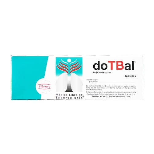 Dotbal Fase Int 75Mg/300Mg/150Mg/400Mg 240 Tabletas (Etambutol/Isoniazida/Rifampicina/Pirazinamida)