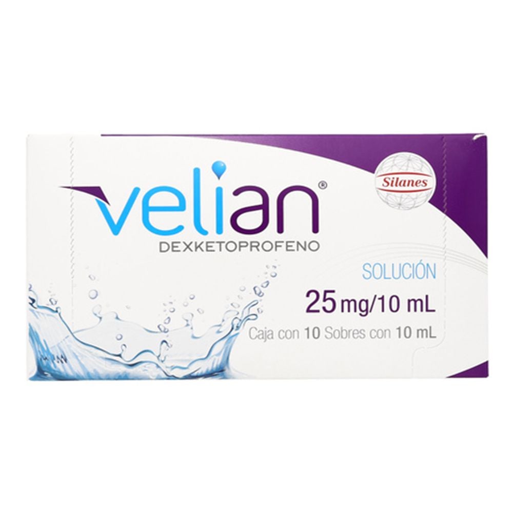 Velian Gel Sobres 25Mg/10Ml Con 10 (Dexketoprofeno)