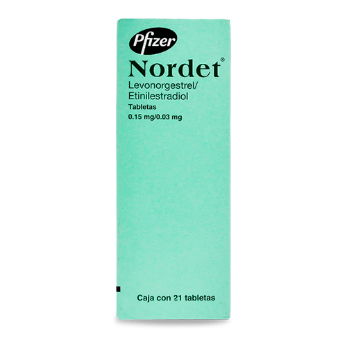 Nordet 0.15Mg/0.03Mg Con 21 Tabletas (Levonorgestrel/Etinelestradiol)