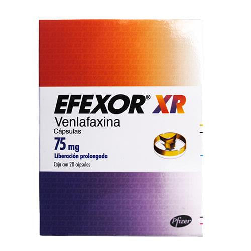 Efexor Xr 75Mg Con 20 Capsulas (Venlafaxina)