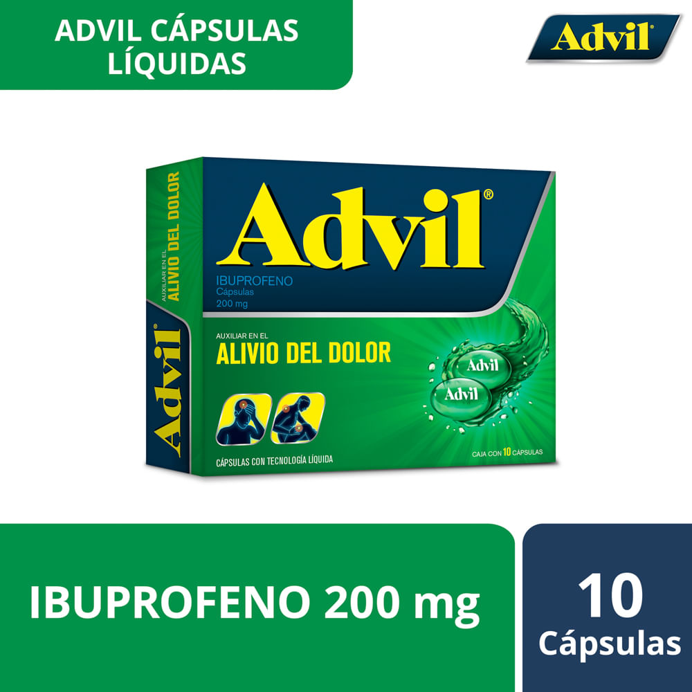 Advil Fastgel 200Mg Con 10 Capsulas (Ibuprofeno)