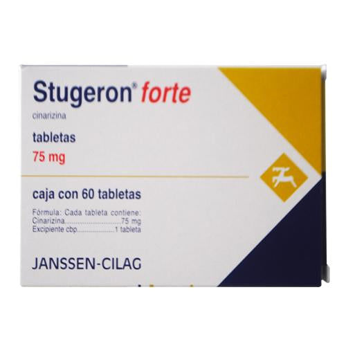 Stugeron Forte 75Mg Con 60 Tabletas (Cinarizina)