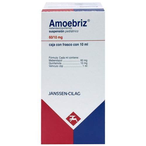 Amoebriz Suspensión Ped 60Mg/10Mg 10Ml (Mebendazol/Quinfamida) - WeCare Pharma