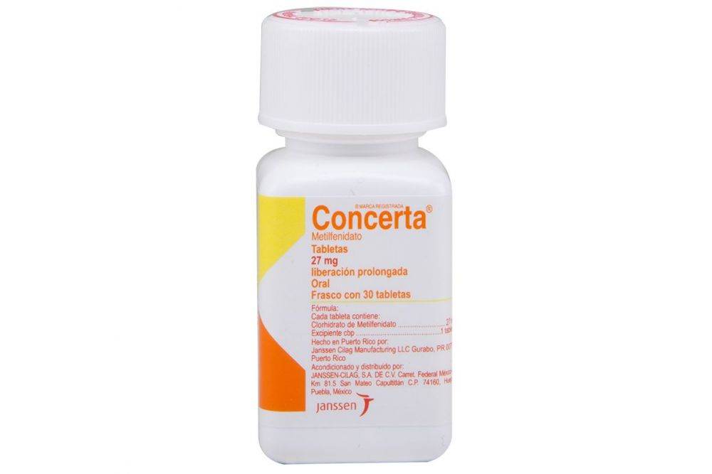 Concerta (Metilfenidato) Tabletas 27Mg Con 30 - WeCare Pharma