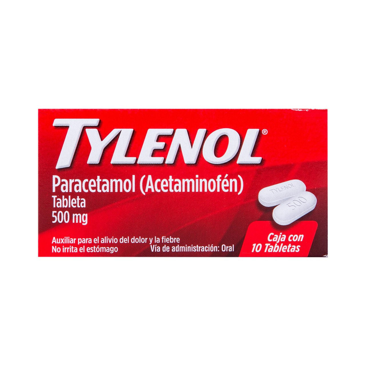 Tylenol 500Mg Con 10 Tabletas (Paracetamol)