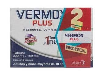 Vermox Plus 300Mg/150Mg Con 4 Duopack Tabletas (Mebendazol/Quinfamida) - WeCare Pharma