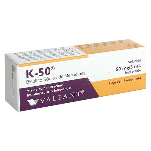 K-50 50Mg/5Ml Con 1 Ampulas (Vitamina K)