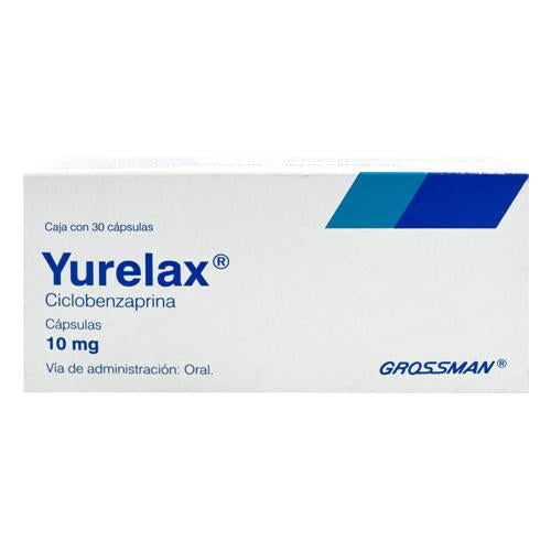 Yurelax 10Mg Con 30 Capsulas (Ciclobenzaprina)