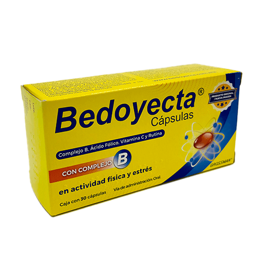 Bedoyecta Con 30 Capsulas (Complejo B/Acido Folico/Vitamina C)