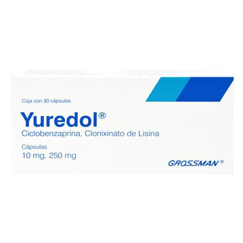 Yuredol 10Mg/250Mg Con 30 Capsulas (Ciclobenzaprina/Lisina)