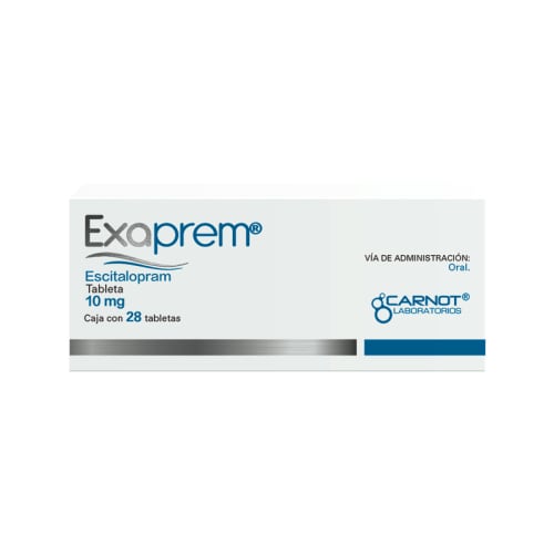 Exaprem 10Mg Con 28 Tabletas (Escitalopram)