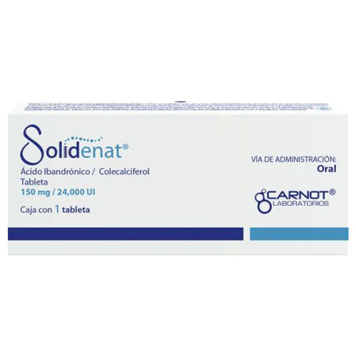 Solidenat 150Mg/24000Unid Con 1 Tabletas (Acido Ibandronico/Colecalciferol)