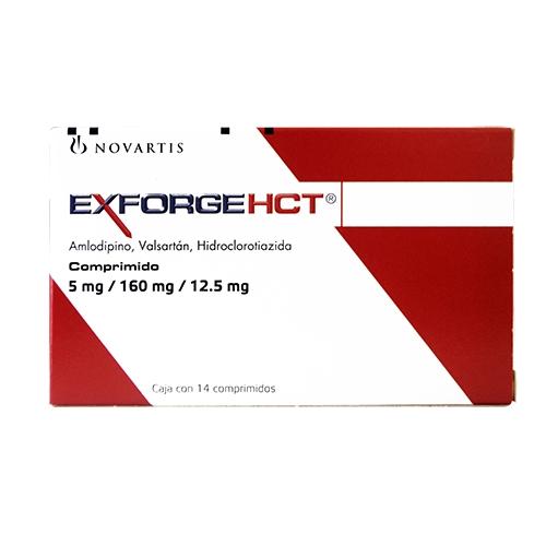 Exforge Hct 5Mg/160Mg/12.5Mg Con 14 Comprimidos (Amlodipino/Valsartan/Hidroclorotiazida)