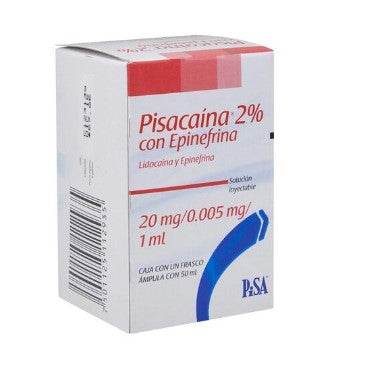 Pisacaina 2% Con Epinefrina Frasco 20Mg/0.005Mg/Ml 50Ml Ampulas (Lidocaina/Epinefrina) - WeCare Pharma