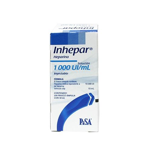 Inhepar Frasco 1000Unid/Ml 10Ml Con 1 Ampulas (Heparina)