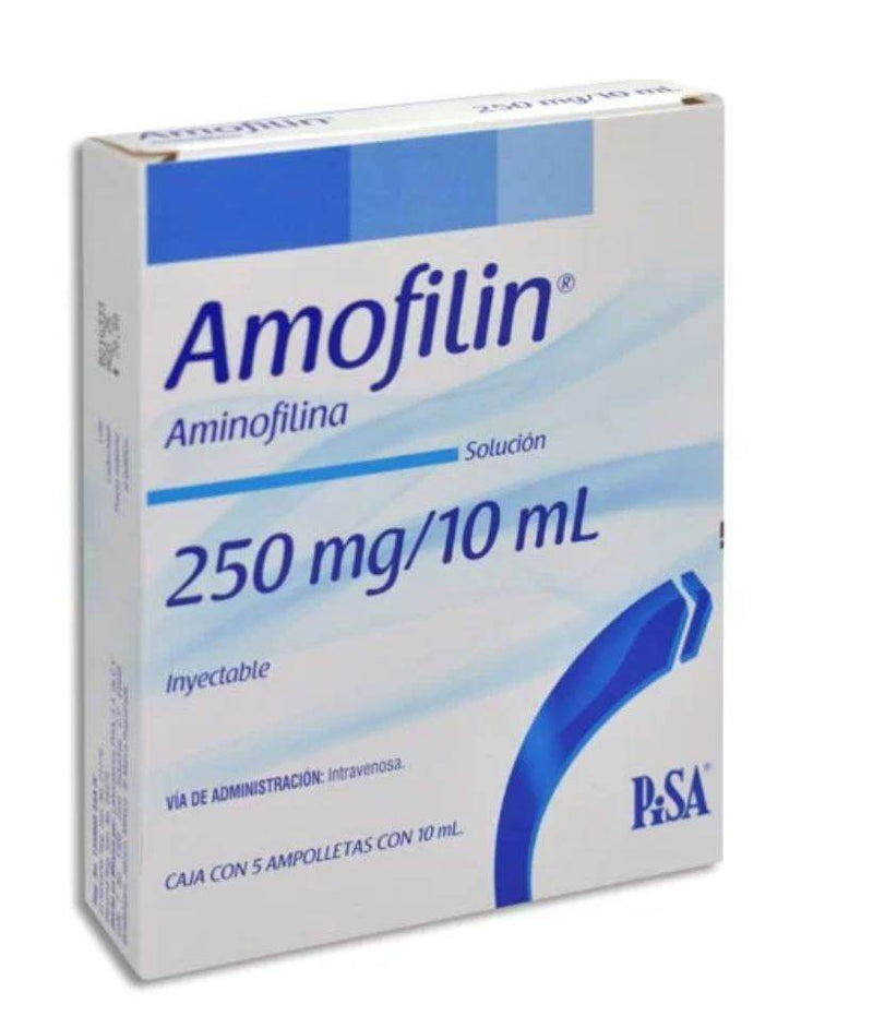 Amofilin 250Mg/10Ml Con 5 Ampulas (Aminofilina) - WeCare Pharma