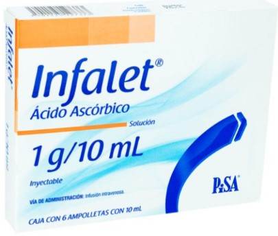 Infalet 1G 10Ml Con 6 Ampulas (Ac Ascorbico) - WeCare Pharma