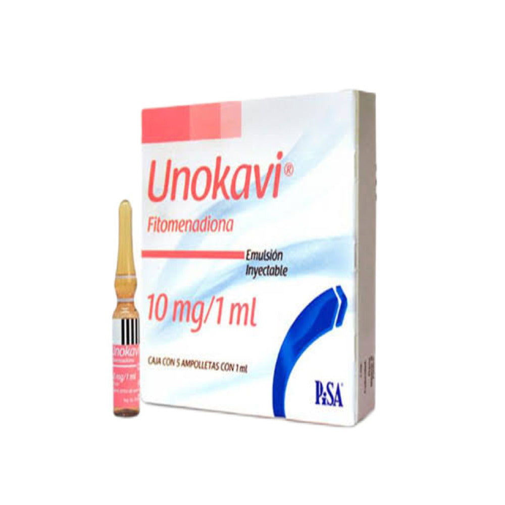 Unokavi 10Mg/1Ml Con 5 Ampulas (Fitomenadiona)