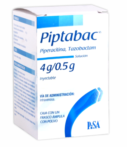 Piptabac Frasco 4/0.5G Con 1 Ampulas (Piperacilina/Tazobactam)