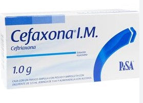 Ceftriaxona Im Frasco 1G Con 1 Salucom Ampulas