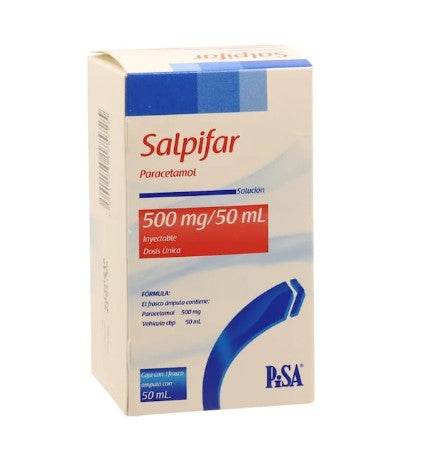 Salpifar Frasco 500Mg/50Ml Con 1 Ampulas (Paracetamol) - WeCare Pharma