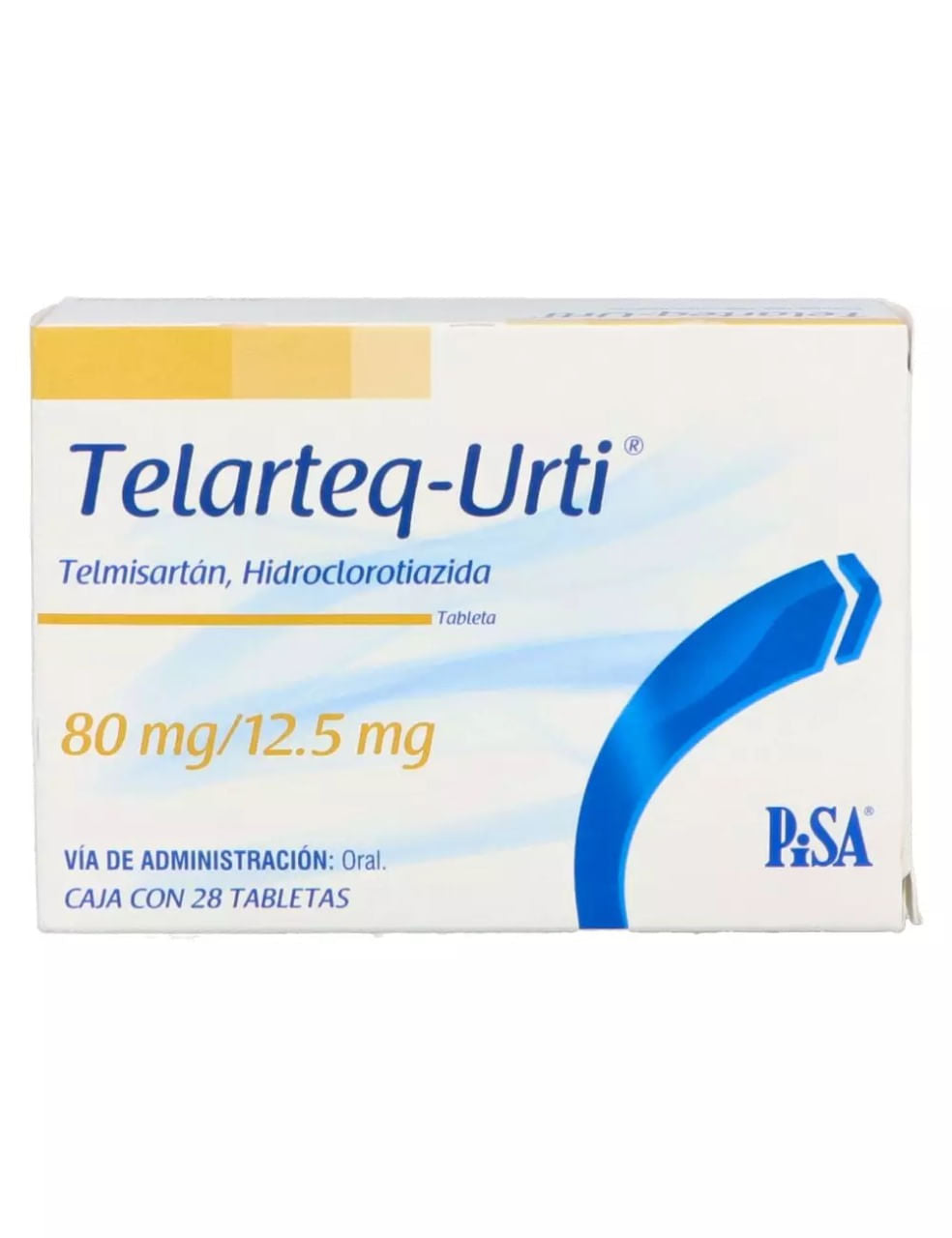 Telarteq-Urti 80Mg/12.5Mg Con 28 Tabletas (Telmisartan/Hidroclorotiazida)