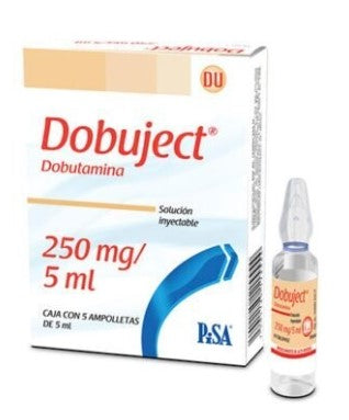 Dobuject Frasco 250Mg/5Ml Con 5 Ampulas (Dobutamina)