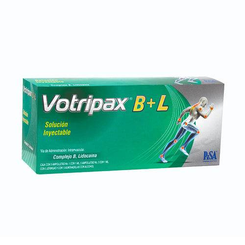 Votripax B+L 2Ml Con 5 Ampulas (Complejo B/Lidocaina) - WeCare Pharma