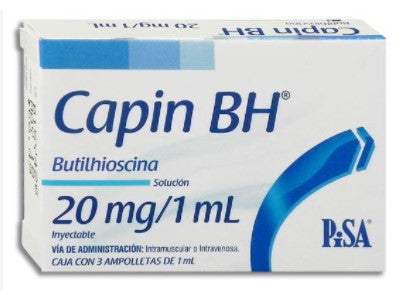 Capin Bh 20Mg/1Ml Con 3 Pisa Ampulas (Hioscina)