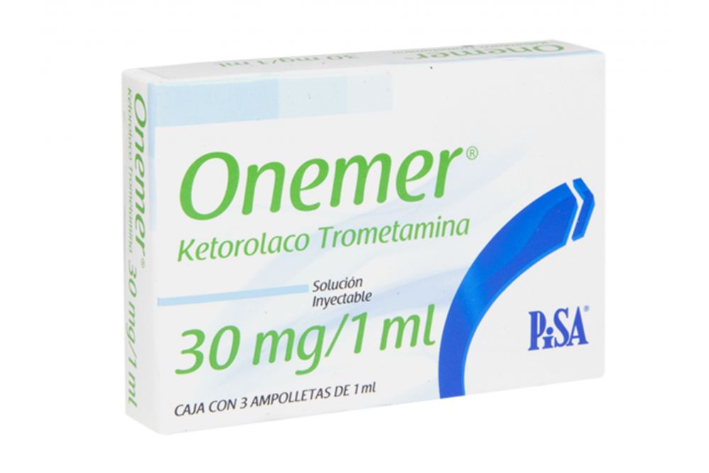 Onemer 30Mg Con 3 Ampulas (Ketorolaco)