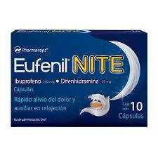 Eufenil Nite 200/25Mg Con 10 Capsulas (Ibuprofeno/Difenhidramina) - WeCare Pharma