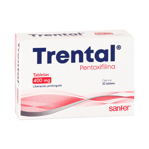 Trental 400Mg Con 30 Tabletas (Pentoxifilina)