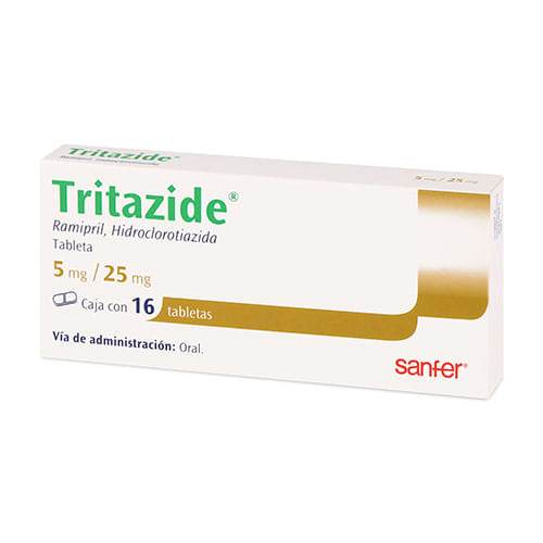 Tritazide 5Mg/25Mg Con 16 Tabletas (Ramipril/Hidroclorotiazida) - WeCare Pharma