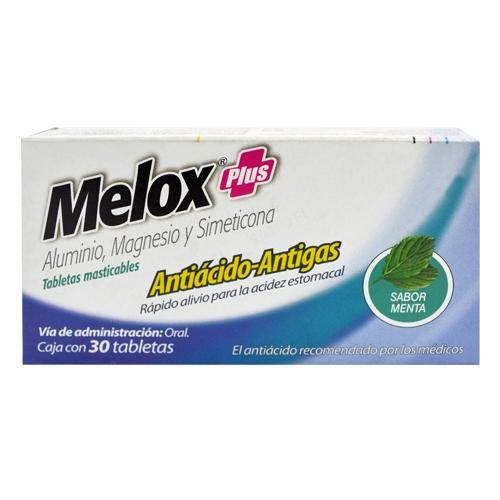 Melox Plus Mast 200Mg Con 30 Menta Tabletas (Aluminio/Magnesio/Simeticona) - WeCare Pharma