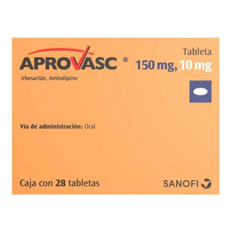 Aprovasc 150Mg/10Mg Con 28 Tabletas (Irbesartan/Amlodipino)