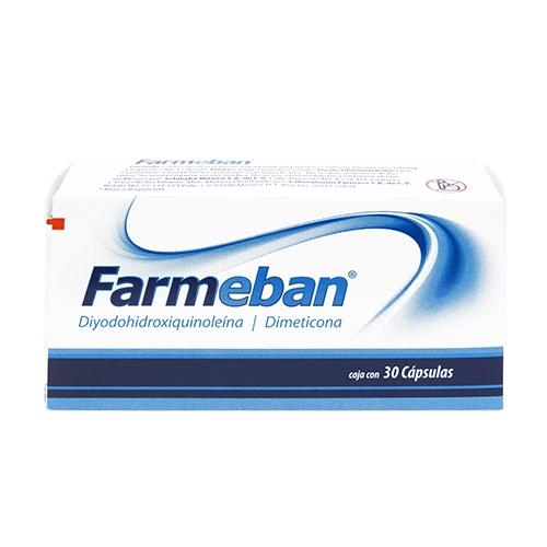 Farmeban 500Mg/100Mg Con 30 Capsulas (Diyodohidroxiquinoleina/Dimeticona)