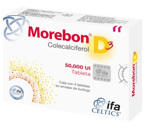 Morebon D3 50,000Unid Con 4 Tabletas (Colecalciferol) - WeCare Pharma