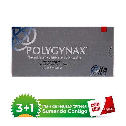 Polygynax Vag 35000Unid/35000Unid/100000Unid Con 6 Capsulas (Neomicina/Polimixina-B/Nistatina)