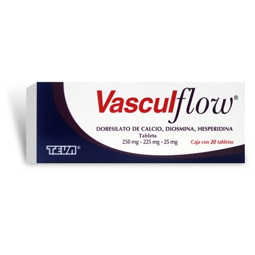 Vasculflow 250Mg/225Mg/25Mg Con 20 Tabletas (Dobesilato De Calcio/Diosmina/Hesperidina)