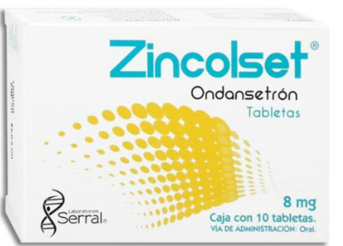 Zincolset 8Mg Con 10 Serral Tabletas (Ondansetron)