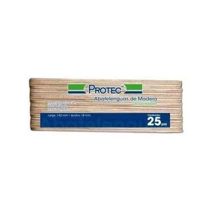 Abatelenguas De Madera Protec Con 25 - WeCare Pharma