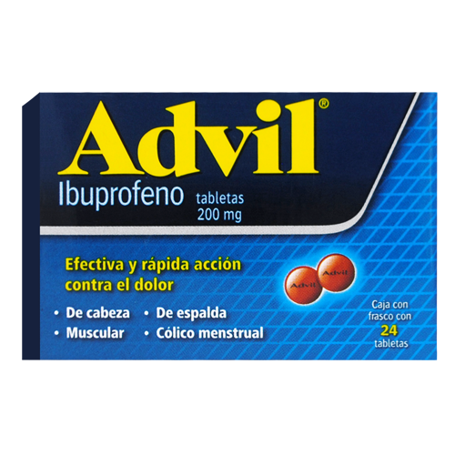 Advil 200Mg Con 24 Tabletas (Ibuprofeno)