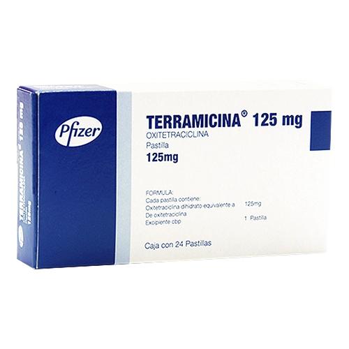 Terramicina Pastillas 125Mg Con 24 (Oxitetraciclina)