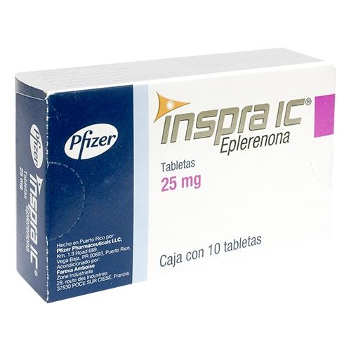 Inspra Ic 25Mg Con 10 Tabletas (Eplerenona)