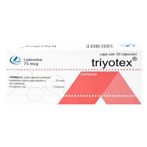 Triyotex 75Mcg Con 30 Capsulas (Liotironina)