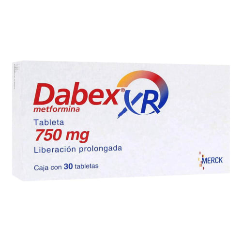 Dabex Xr 750Mg Con 30 Tabletas (Metformina)