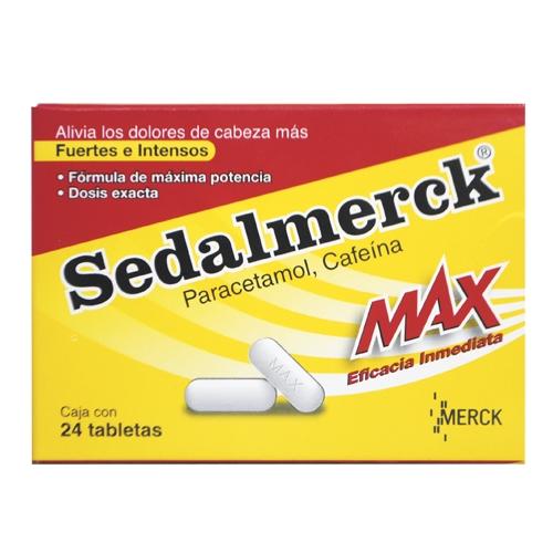 Sedalmerck Max 650Mg/65Mg Con 24 Tabletas (Paracetamol/Cafeina)